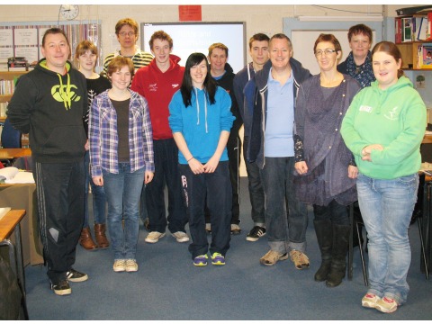 Pictured (L-R) are: Andy Rose, Ingrid Ritch, Anna Rothnie, Michal Meszka, Greg Marwick, Ami Garriock, Alex Clark, Steven Smith, Dougie Edgar, Laura Johnston, Hilary Stewart (Tutor), and Caroline Kent