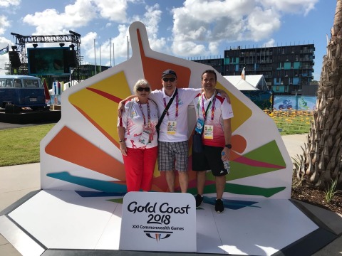 James Johnston with Linda Alvarez and Reagan Lima from Gibraltar